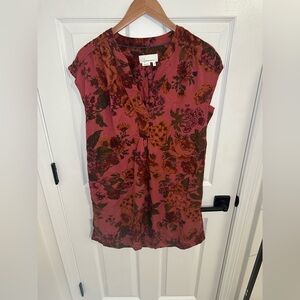 Anthropologie Kimber Tunic Size XS Relaxed Fit Floral Dress EUC